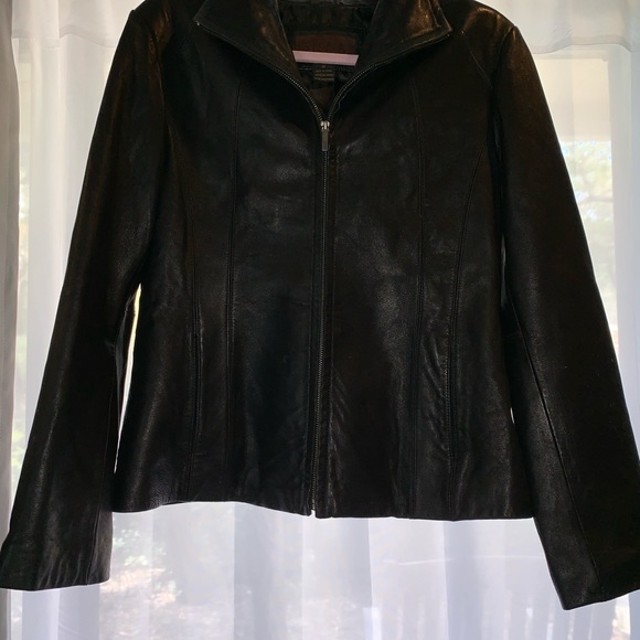 Vintage Sienna real black leather jacket. - Picture 3 of 4